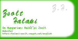 zsolt halapi business card